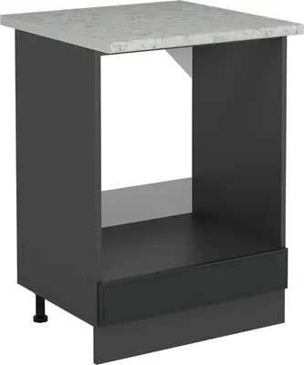 Produktbild von Herdumbauschrank Vicco R-Line Anthrazit Landhaus 60 cm AP Marmor, Model 53491