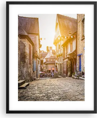Produktbild von Gerahmtes Poster - Schwarzer Rahmen - stadt straße katze - 40x50 cm - Wand Bild - Wanddeko - Wandbilder - Kunstposter - Wandposter - Bilderrahmen - Bilder - Kunstdruck - Wandbild - P2BPA40x50-3711
