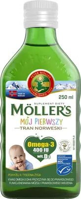 Produktbild von Mollers Mein Erstes Omega 3 Kids Kinder Fischöl Lebertran EPA DHA Möller's 250ml