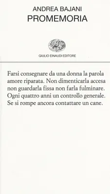 Obrázek produktu pro ISBN Promemoria, Italština, 72 str.