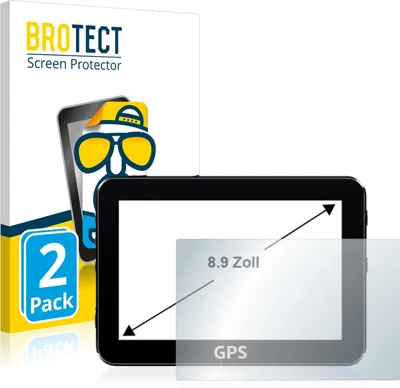Produktbild von 2x BROTECT Schutzfolie für Navigation mit 22.6 cm (8.9 Zoll) Displays 195 x 114 mm Displayschutz Displayschutzfolie Folie Matt Entspiegelungsfolie