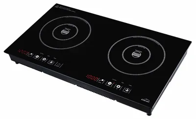 Induktionskochplatte 3500 W, 2 Zonen, Temperaturregelung, schwarz