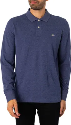 Produktbild von GANT Langarm-Poloshirt „Regular Shield“, Blau XXL