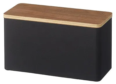 Obrázek produktu pro Yamazaki 4807, Úložný box, Černý, Dřevo, Obdélníkový, Polywood, Ocel, Jednobarevný, Vnitřní prostor