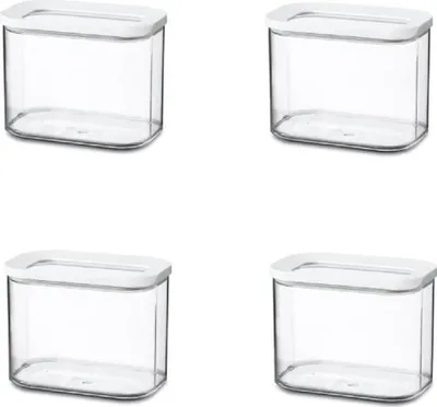Produktbild von Mepal | Modula Vorratsdosen-Set 4-tlg. | 1000 ml | weiße Deckel | Frischhaltedosen | perfekt für trockene Lebensmittel