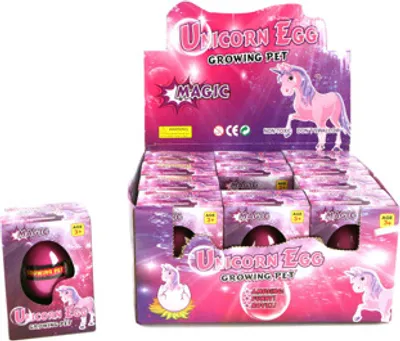 Produktbild von Einhorn Wachstumsei 6 cm | 12 Stück