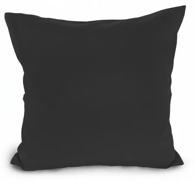 Image de Housse de coussin en coton, 40x40 cm, noire