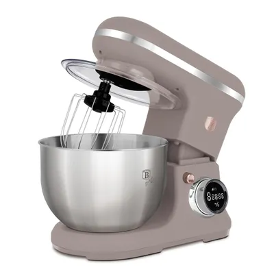 Produktbild von BerlingerHaus Küchenmaschine Taupe - Edelstahl Schüssel 6 Liter - 1500W