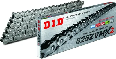 Immagine prodotto di Catena DID X-Ring ZVMX2 aperta 126 maglie 525 grigia chiusura rivetto