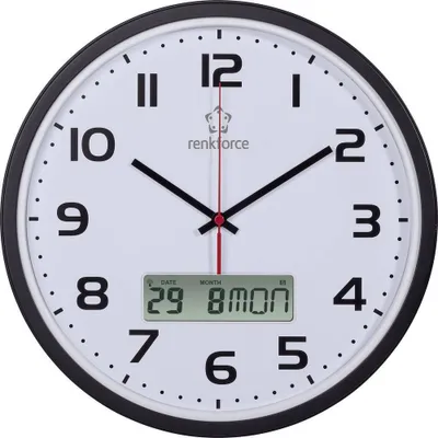 Produktbild von Renkforce HD-WRCL135 Funk Wanduhr 32 cm x 4.5 cm Schwarz