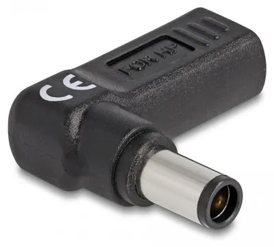 Immagine prodotto di Adattatore DELOCK DeLOCK per laptop Cavo di ricarica USB Tipo-C femmina a HP 7,4 x 5,0 mm maschio con angolo di 90°