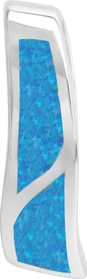 Produktbild von V Anhänger 925/- Sterling Silber 2,4cm weiß synth.Opal 025240135