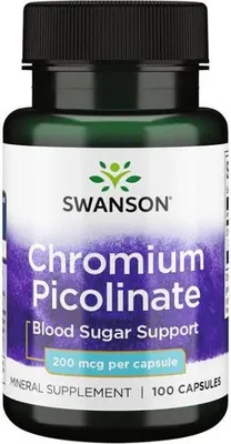 Zdjęcie produktu dla Pikolinian chromu 200 mcg 100 kapsułek Swanson Health Products