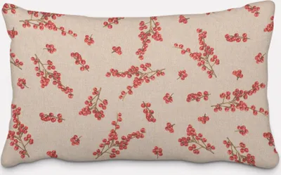 Produktbild von SCHÖNER LEBEN. Kissenhülle Winter Berry Winterbeere natur rot verschiedene Größen Größe 60x80cm (HxB) 60x80cm (HxB) Größe