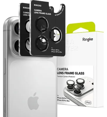 Image de Protection pour objectif d'appareil photo Ringke, cadre en verre pour iPhone 18 Pro Max / 18 Pro, couleur noire