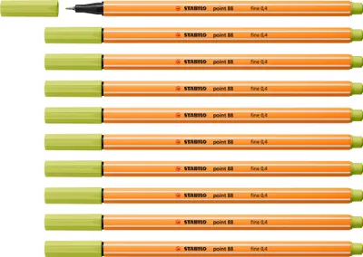 Produktbild von STABILO Fineliner -  point 88 - 10er Pack - limettengrün