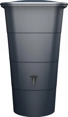 Immagine prodotto di GARANTIA IBIZA serbatoio per acqua piovana rettangolare 200 L grigio grafite con coperchio e rubinetto