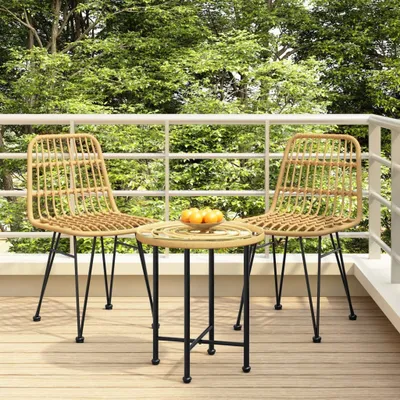 Image de The Living Store Chaises de jardin 2 pcs. 48x62x84 cm rotin PE