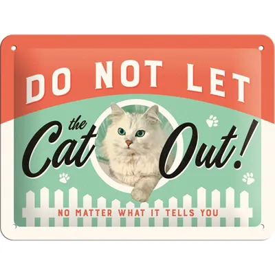 Zdjęcie produktu dla Metalowy Plakat 15 X 20Cm Do Not Let The Cat