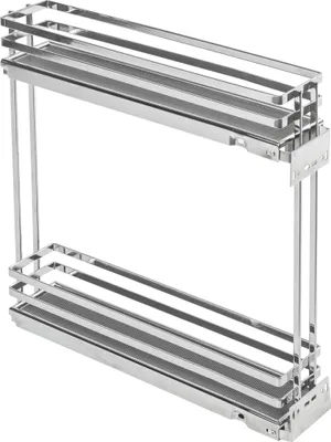 Produktbild von GTV - Küchen Organizer MOVIXPRO | Cargo-Ausstattung | Ausziehbaren Regalsystem | Außenbreite 150 mm | 2 Fachböden | Ohne Schienen | Anthrazit