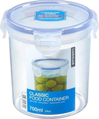 Produktbild von Lock & Lock HPL932D, Behälter, Rund, 0,7 l, Blau, Transparent, Polypropylen (PP), -20 - 99 °C