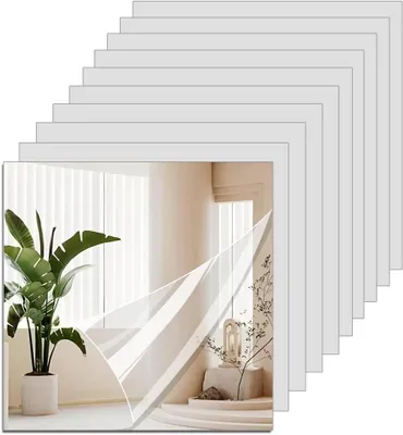 Produktbild von Acryl Spiegelsticker 2 mm, 10 bis 20 Stück, selbstklebend, für Wanddekoration