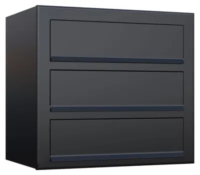 Produktbild von Wandbriefkasten Cube for Three in Schwarz