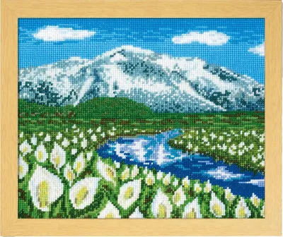 Zdjęcie produktu dla Zestaw do haftu krzyżykowego "Ozeńskie torfowiska latem", wymiary 29,7x36,4 cm