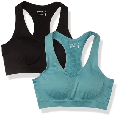 Produktbild von Jockey Damen Nahtloser Herausnehmbaren Körbchen, 2 Stück Sport-BH, Blickdicht, J