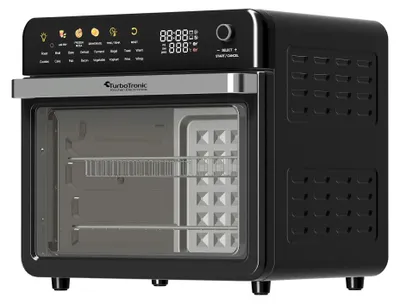 Produktbild von TurboTronic Multi-Smart-Ofen - AFO330 - 19in1 Heißluftofen & Heißluftfritteuse 2100W Power 34L bis 0,5kg Pommes Mini-Backofen mit Dörrfunktion 40-230°C Grill Airfryer Dörrautomat schwarz