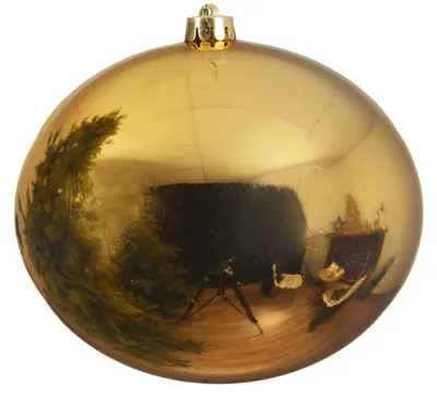 Produktbild von Weihnachtskugeln Kunststoff 25cm hellgold, 1 Stück