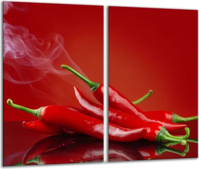 Obrázok produktu pre Kryt varnej dosky 2 kusy 30x52 keramický kryt varnej dosky sklo chili