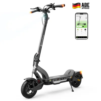 Produktbild von E-Scooter mit Straßenzulassung(ABE),APP,Faltbar E Roller mit Tasche APP-Diebstahlschutz,10" Luftreifen,MAX 80km Reichweite