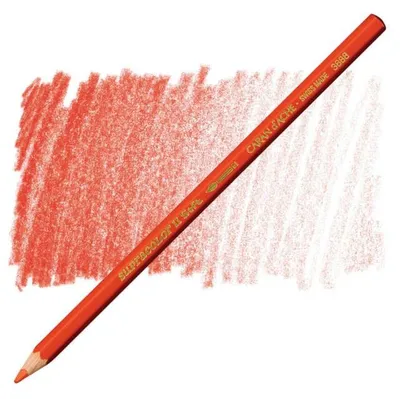 Produktbild von Aquarellkreide "Supracolor", zinnoberrot, sechseckig, CARAN D'ACHE 3888.060