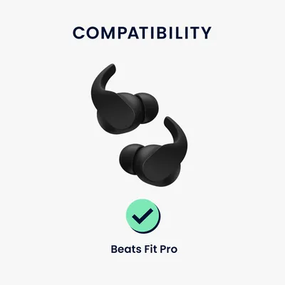Produktbild von kwmobile 6x Ersatz In Ear Kopfhörer kompatibel mit Beats Fit Pro - 3 Größen - Polster Ohrstöpsel In-Ear Ohrhörer - Schwarz