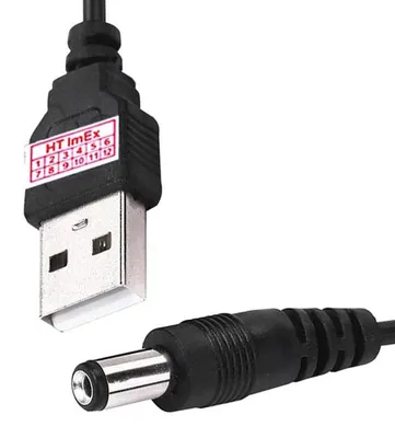 Produktbild von 80cm USB A auf Hohlstecker Ladekabel Netzkabel Stromkabel USB zu DC 5.5*2.1 mm