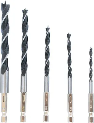 Produktbild von Holzbohrer Spiralbohrer Bohrersatz Bit Bohrer Sechskantschaft Holz Set 5 tlg