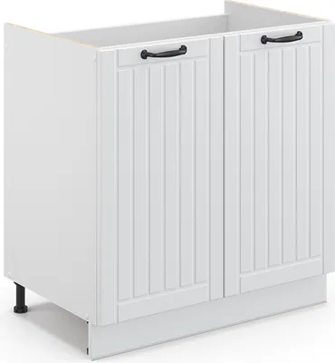Produktbild von Spülenunterschrank Vicco Fame-Line Weiß Landhaus 80 cm ohne Arbeitsplatte, Model 36016