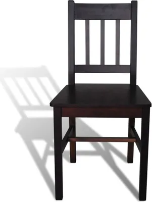 Immagine prodotto di vidaXL Sedie da pranzo 4 pz. Legno di pino marrone scuro