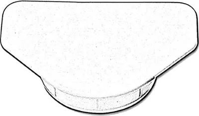 Produktbild von HENKE Scharniertopf Abdeckkappe mit Abdeckfläche ø 35 mm, Kunststoff beige