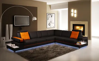 Produktbild von Ledersofa Couch Wohnlandschaft Ecksofa Eck Garnitur Design Modern Sofa 5041