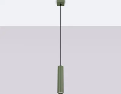 Produktbild von Pendelleuchte KARBON 1 olivgrün 1xGU10 10W Aluminium 118x8x8cm Sollux Lighting