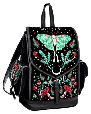 Produktbild von Autumnal Equinox Rucksack Gothic Mottenpilz bestickte Tasche