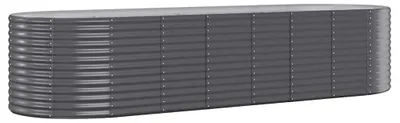 Productafbeelding van vidaXL Verhoogde plantenbak, verzinkt staal, 322x100x68 cm, antraciet
