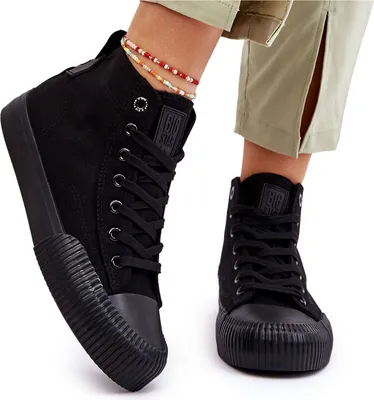 Produktbild von Damen Big Star Fabric High Top Sneakers LL274444 Schwarz 36
