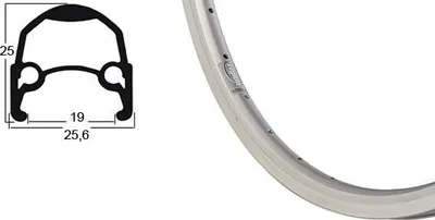 Produktbild von Ryde Felge Andra 10 Dv 19-622 36-Loch Silber
