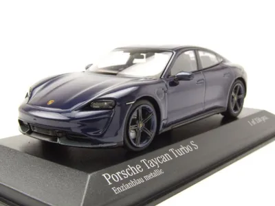 Produktbild von Minichamps 1:43 PORSCHE TAYCAN TURBO S - 2020 - BLUE METALLIC 410068475