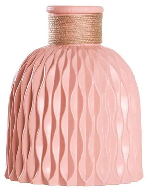 Produktbild von Nordische Vase, Kunststoffvase für Blumen, moderne geometrische Blumenvase für Wohnzimmer/Büro/Heimdekoration/Hochzeitsdekoration, Rose