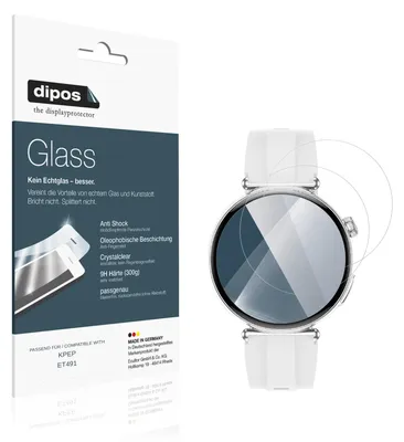 Produktbild von 2x Schutzfolie für KPEP ET491 - Anti-Shock 9H Folie dipos Glass Kunststoffglas