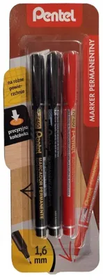 Obrázek produktu pro Pentel Permanentní Fix Czerný Sada 3 ks